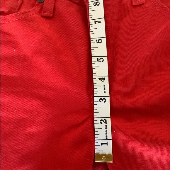 Calvin Klein red denim shorts like new 4 - Picture 5 of 6